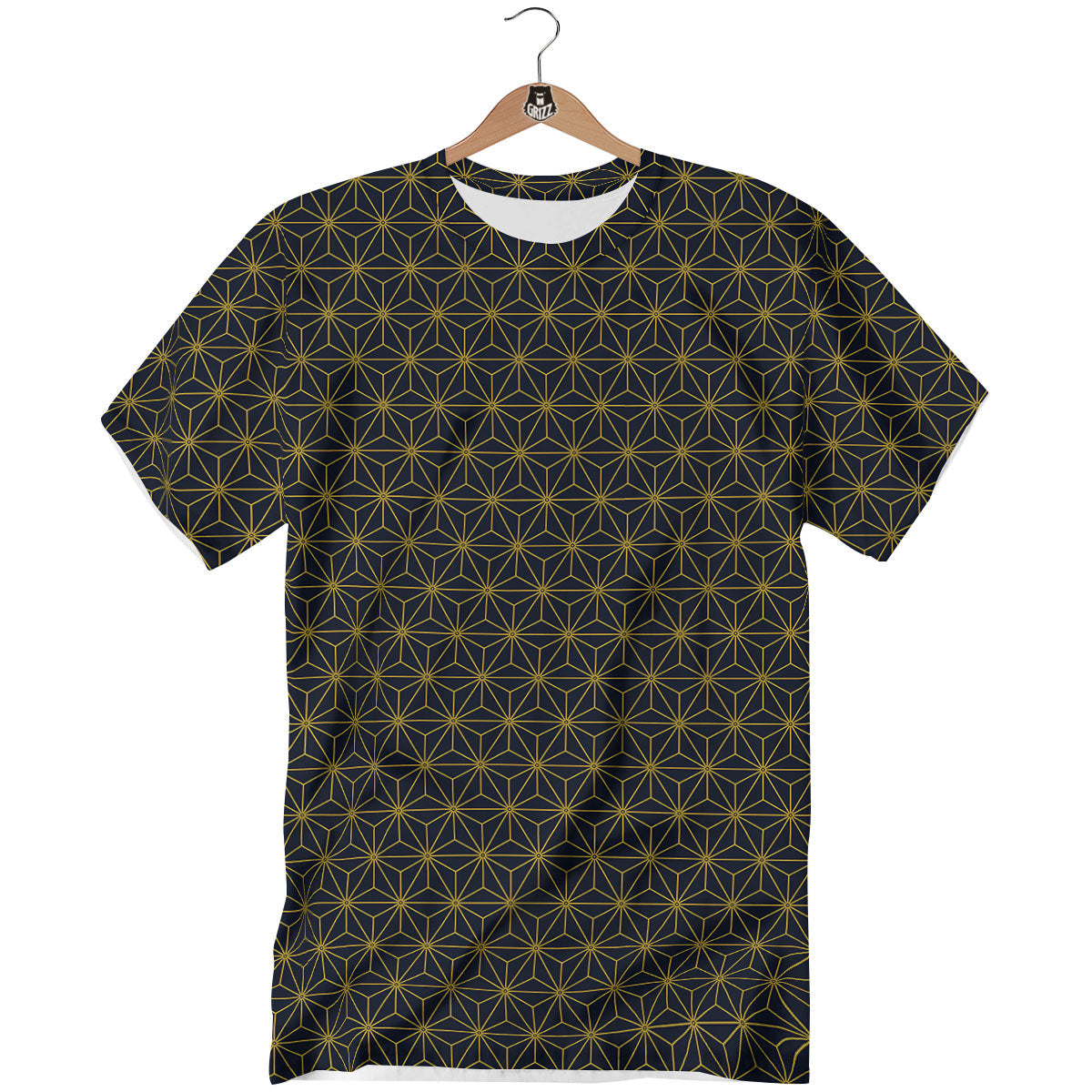 Star Geometric Print Pattern T-Shirt-grizzshop