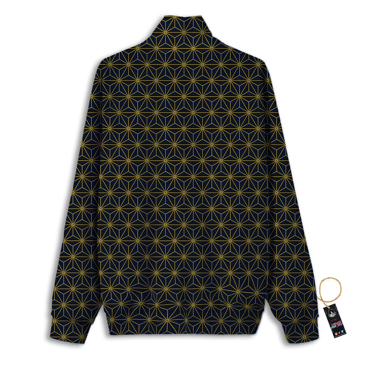 Star Geometric Print Pattern Track Jacket-grizzshop