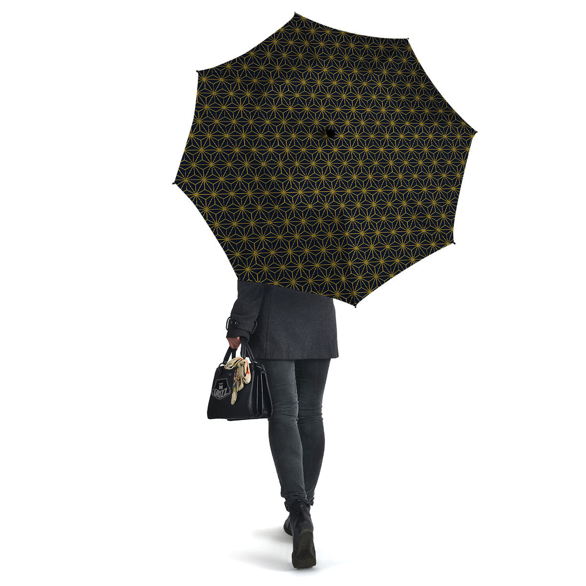 Star Geometric Print Pattern Umbrella-grizzshop