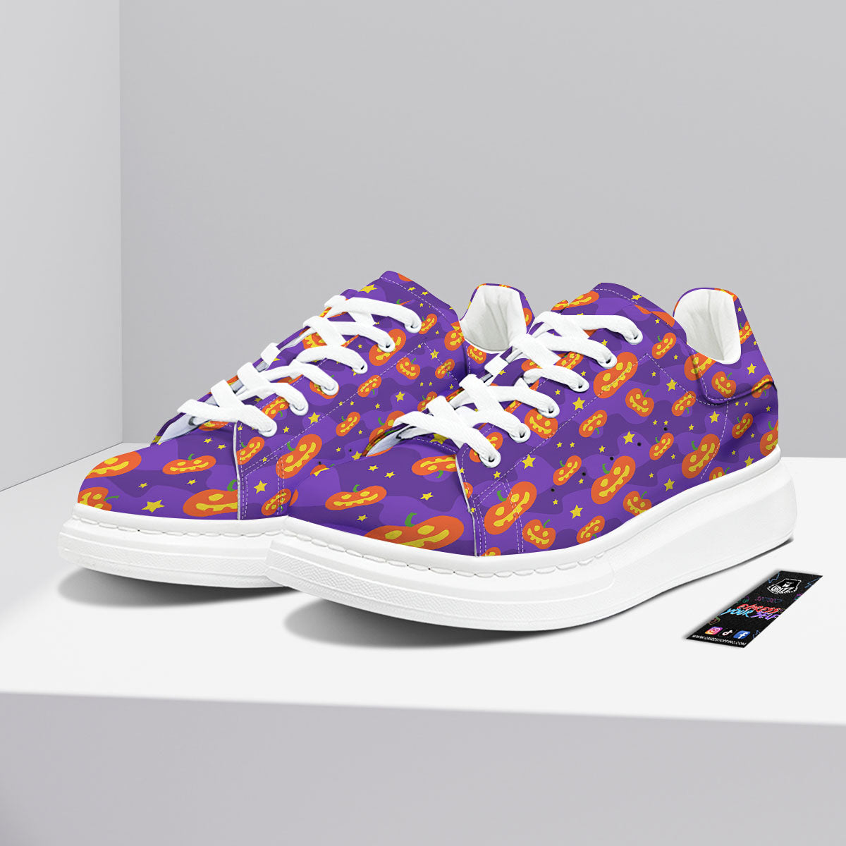 Star Halloween Print Pattern Platform Shoes-grizzshop