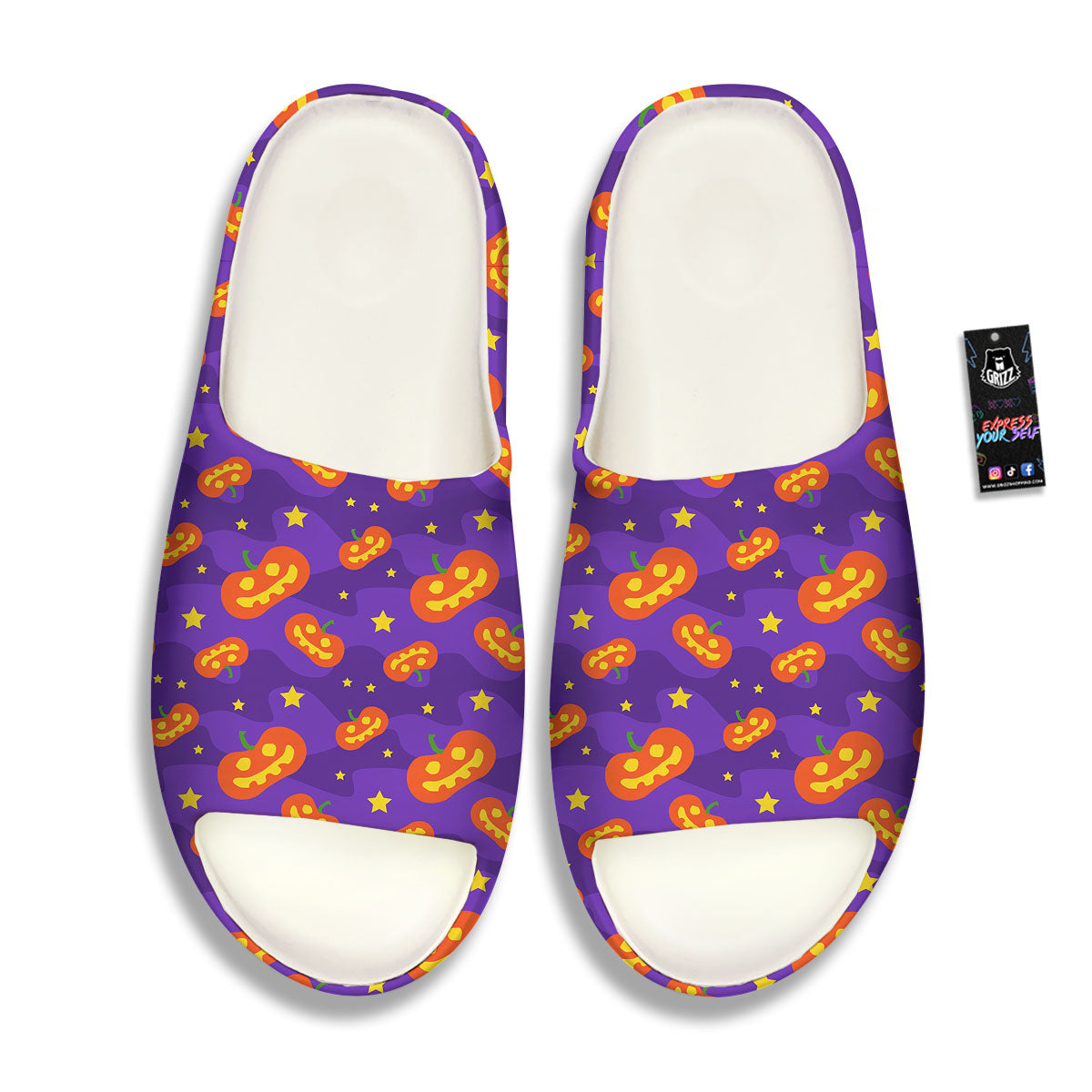 Star Halloween Print Pattern Sandals-grizzshop