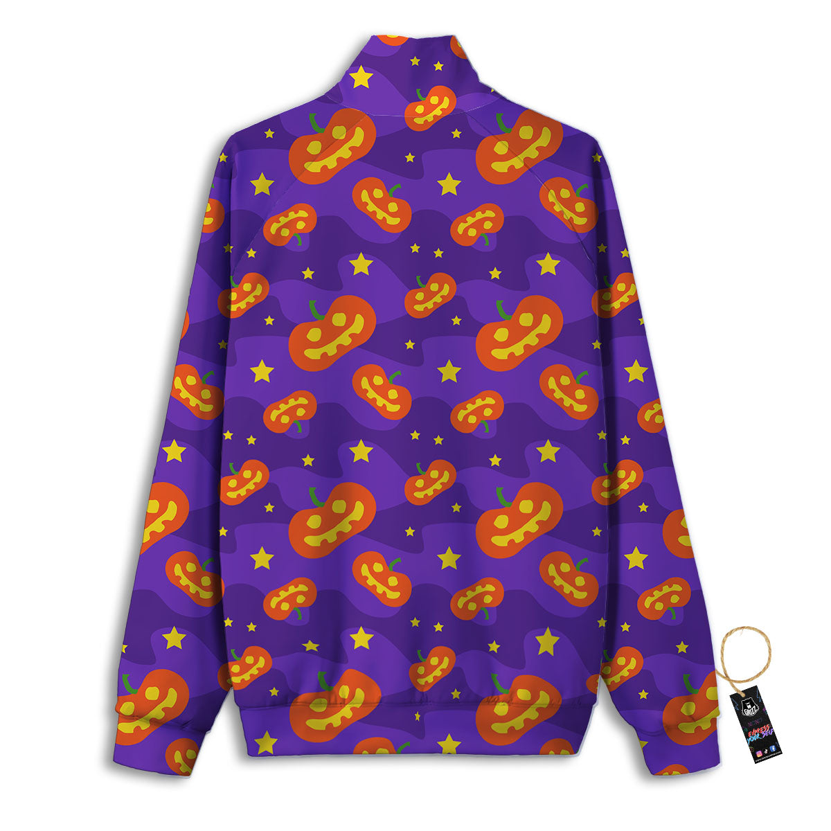 Star Halloween Print Pattern Track Jacket-grizzshop