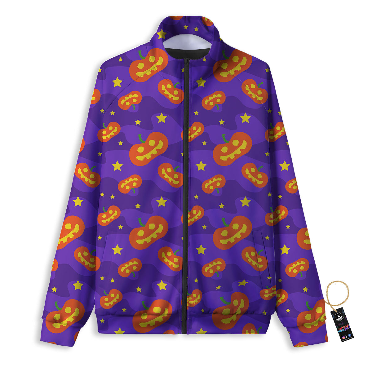 Star Halloween Print Pattern Track Jacket-grizzshop