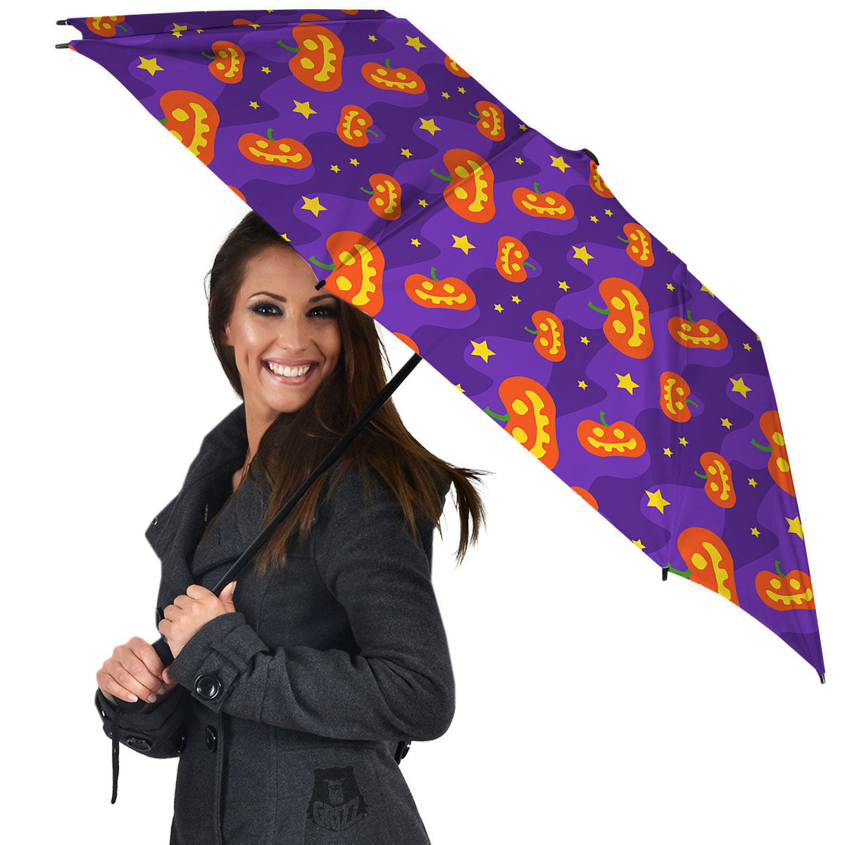 Star Halloween Print Pattern Umbrella-grizzshop