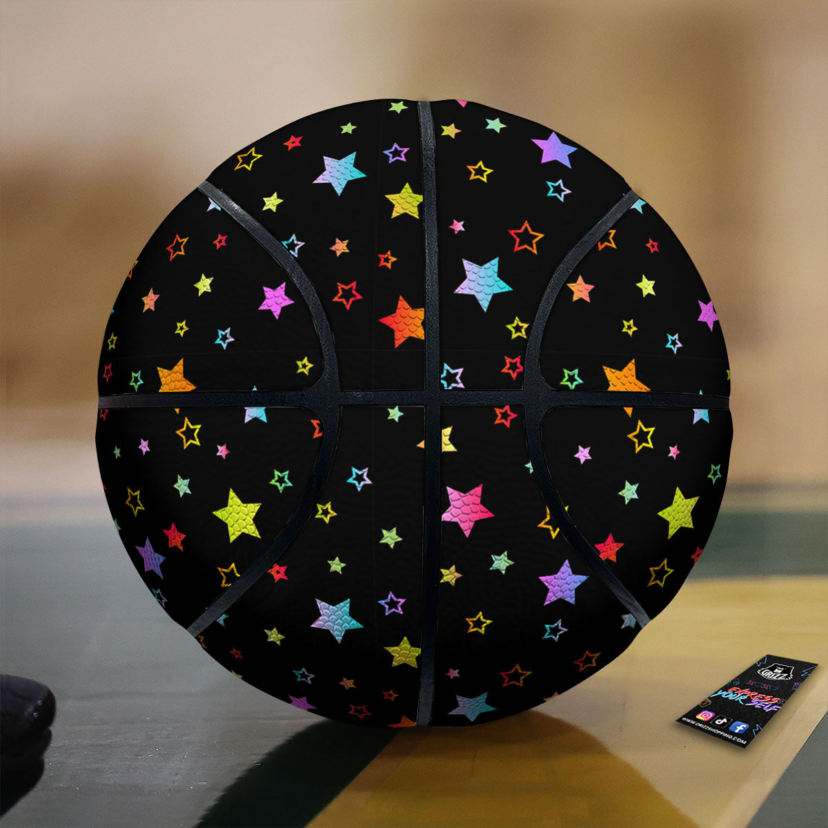 Star Lights Print Pattern Basketball-grizzshop