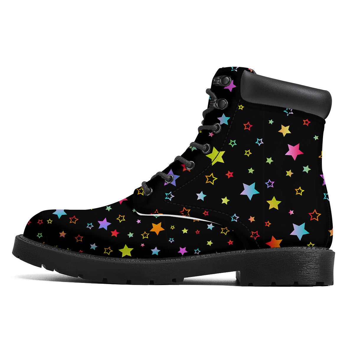 Star Lights Print Pattern Boots-grizzshop