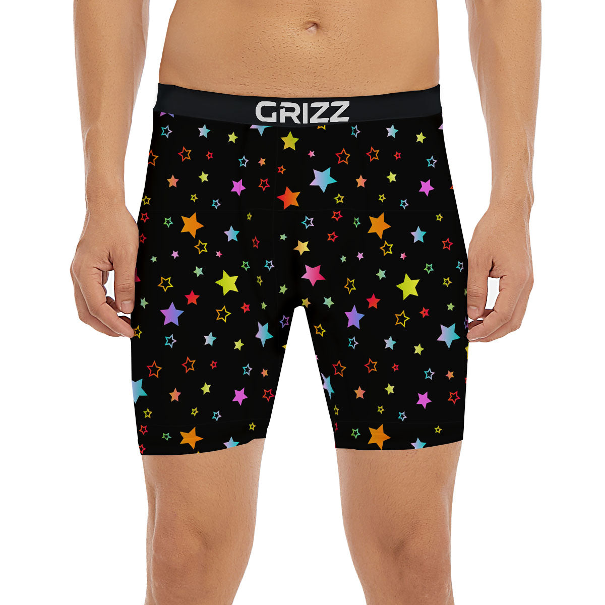 Star Lights Print Pattern Boxer Briefs-grizzshop