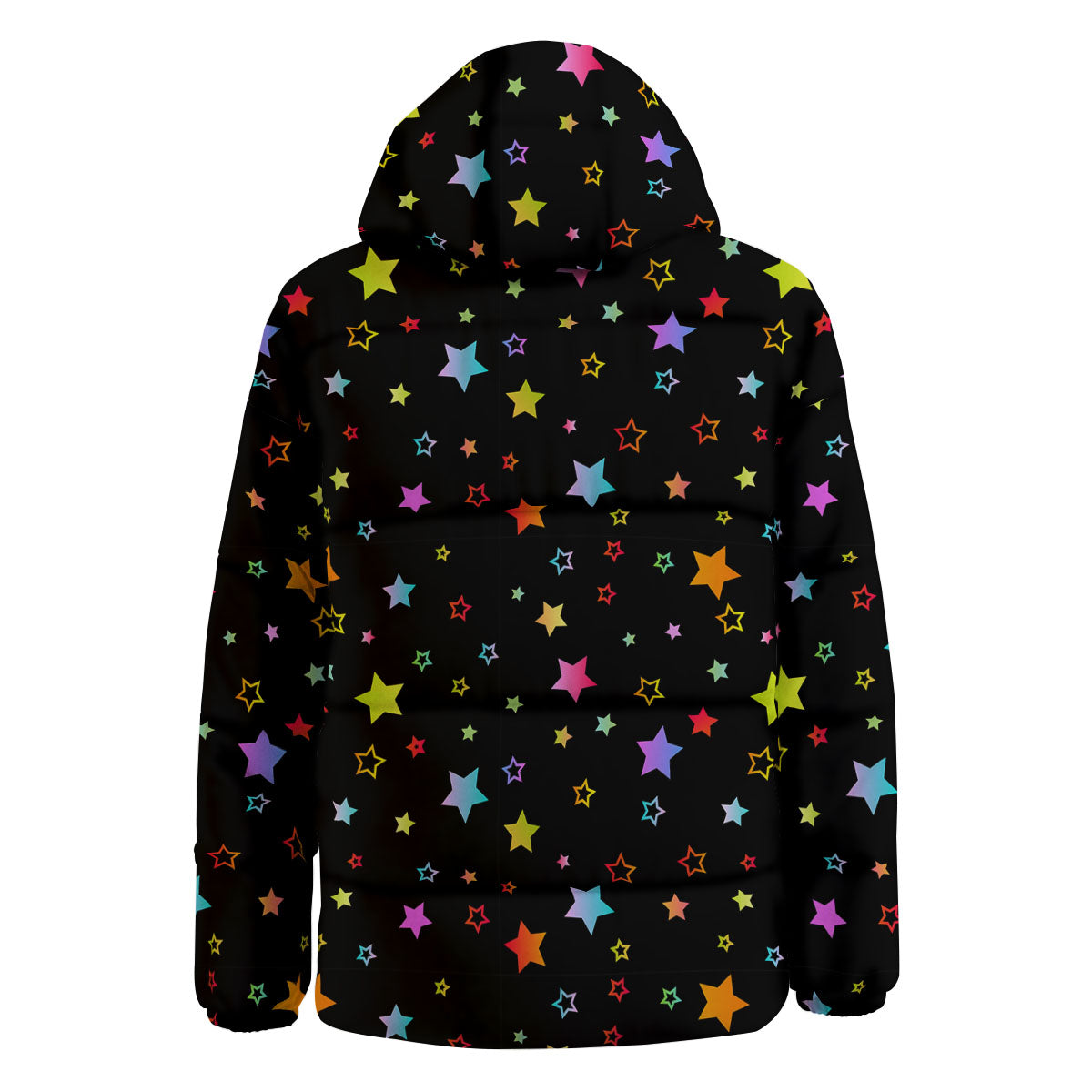 Star Lights Print Pattern Down Jacket-grizzshop