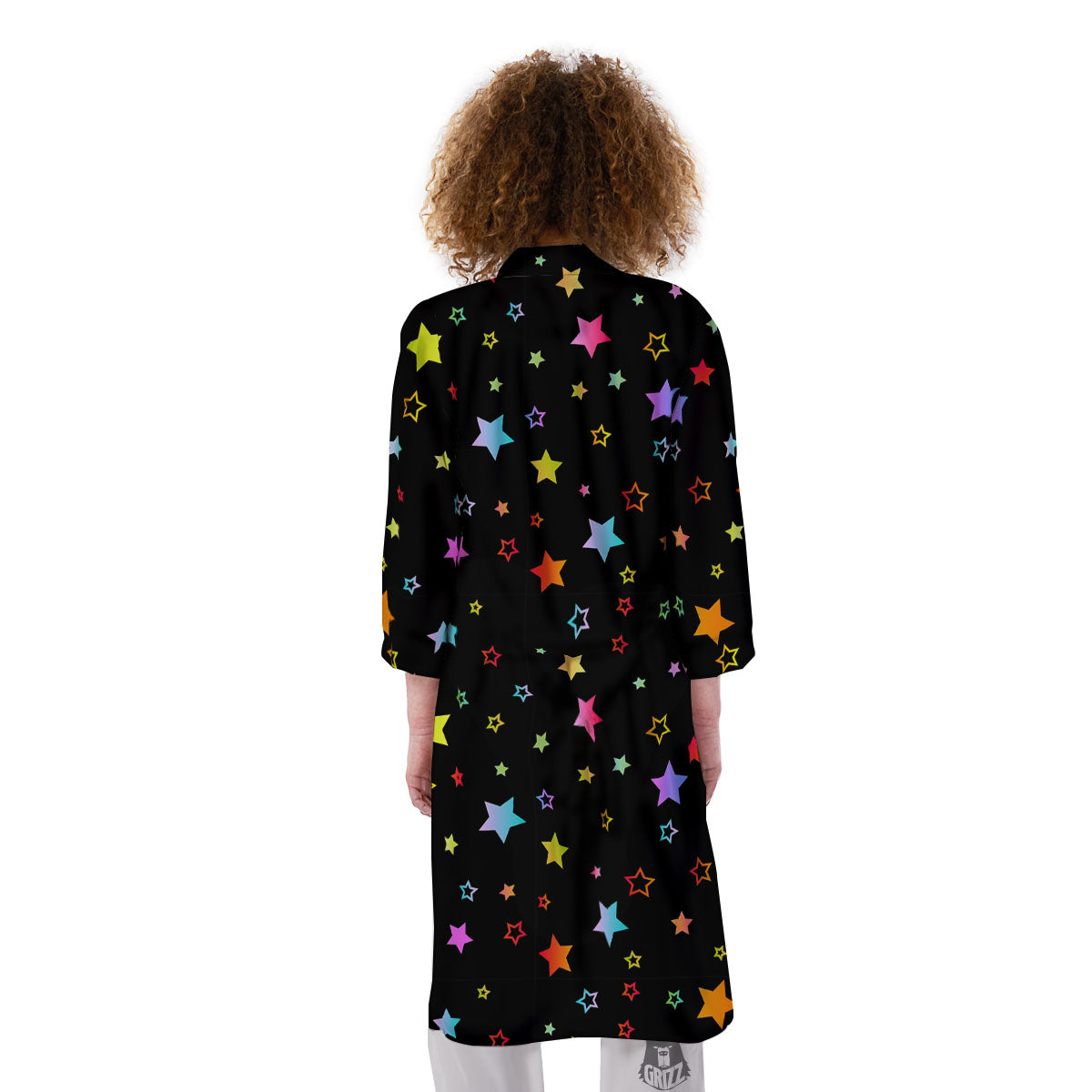 Star Lights Print Pattern Kimono-grizzshop