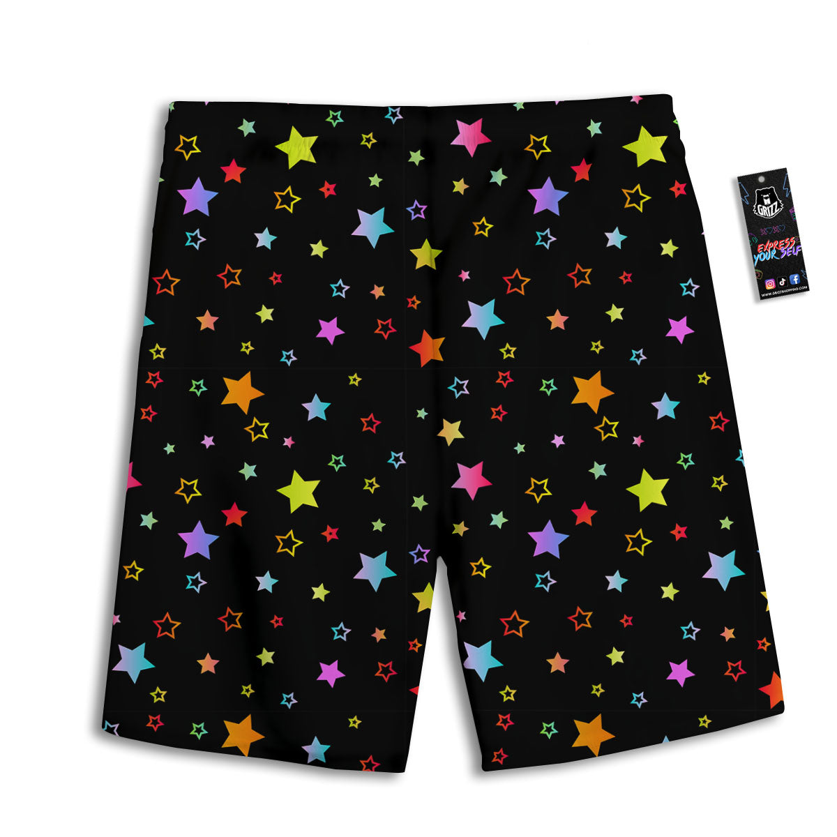 Star Lights Print Pattern Men's Athletic Shorts