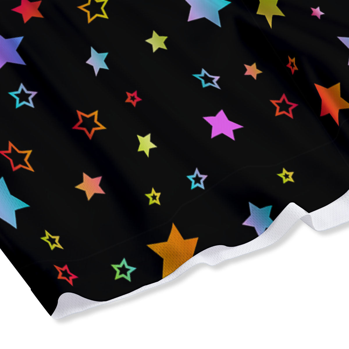 Star Lights Print Pattern Mesh Shorts