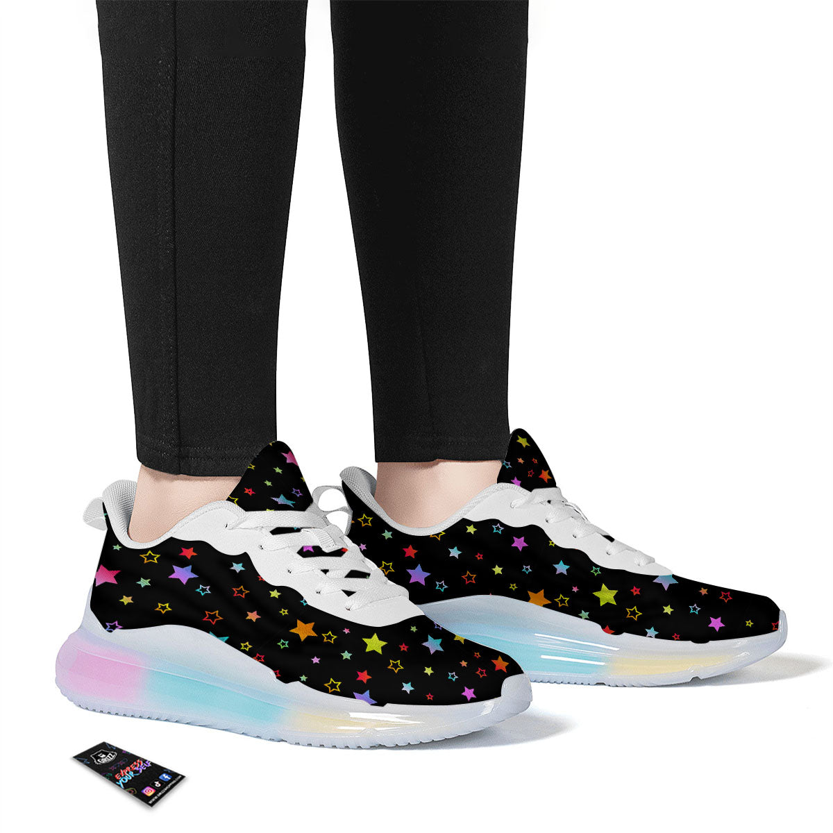 Star Lights Print Pattern Running Sneakers-grizzshop