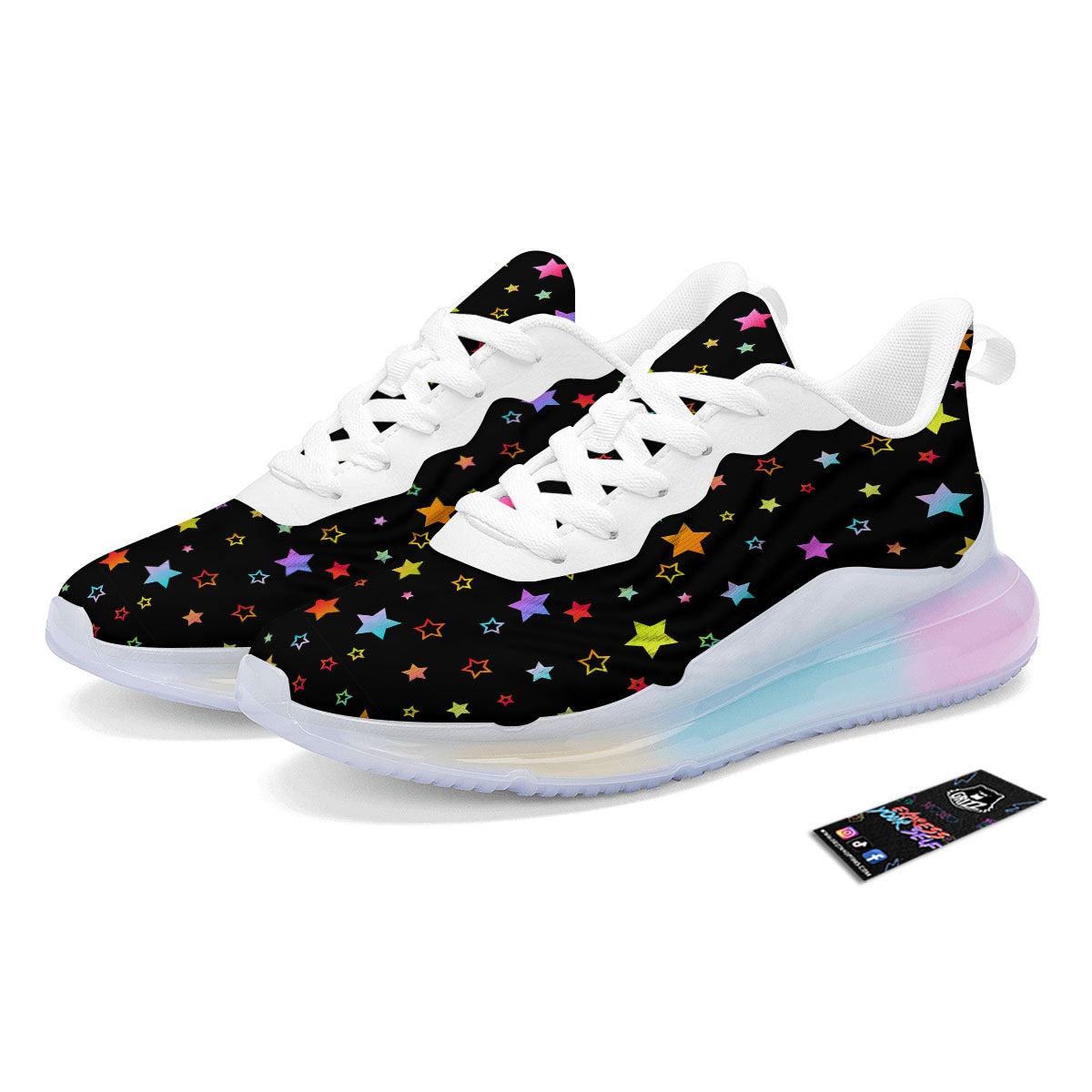 Star Lights Print Pattern Running Sneakers-grizzshop