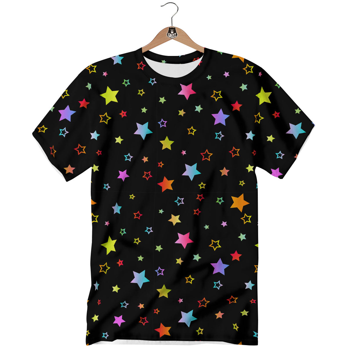 Star Lights Print Pattern T-Shirt-grizzshop