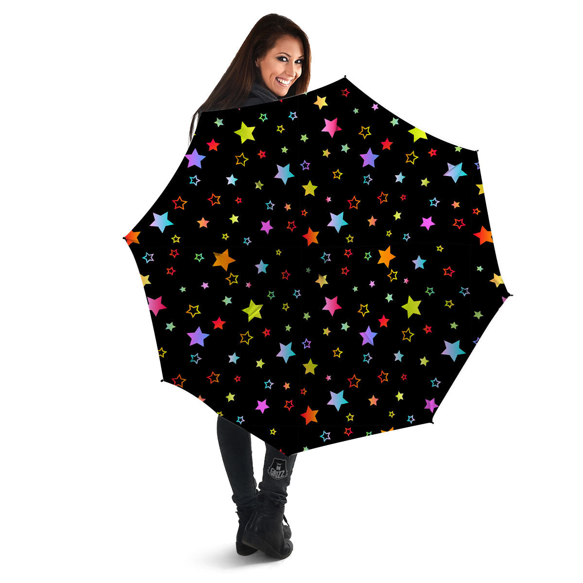 Star Lights Print Pattern Umbrella-grizzshop