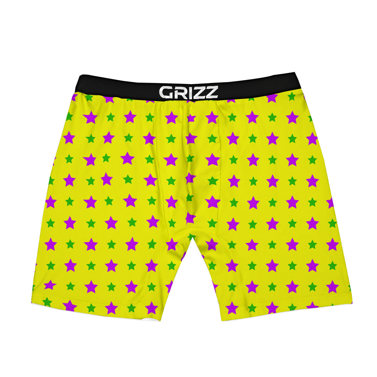 Star Mardi Gras Print Pattern Boxer Briefs-grizzshop