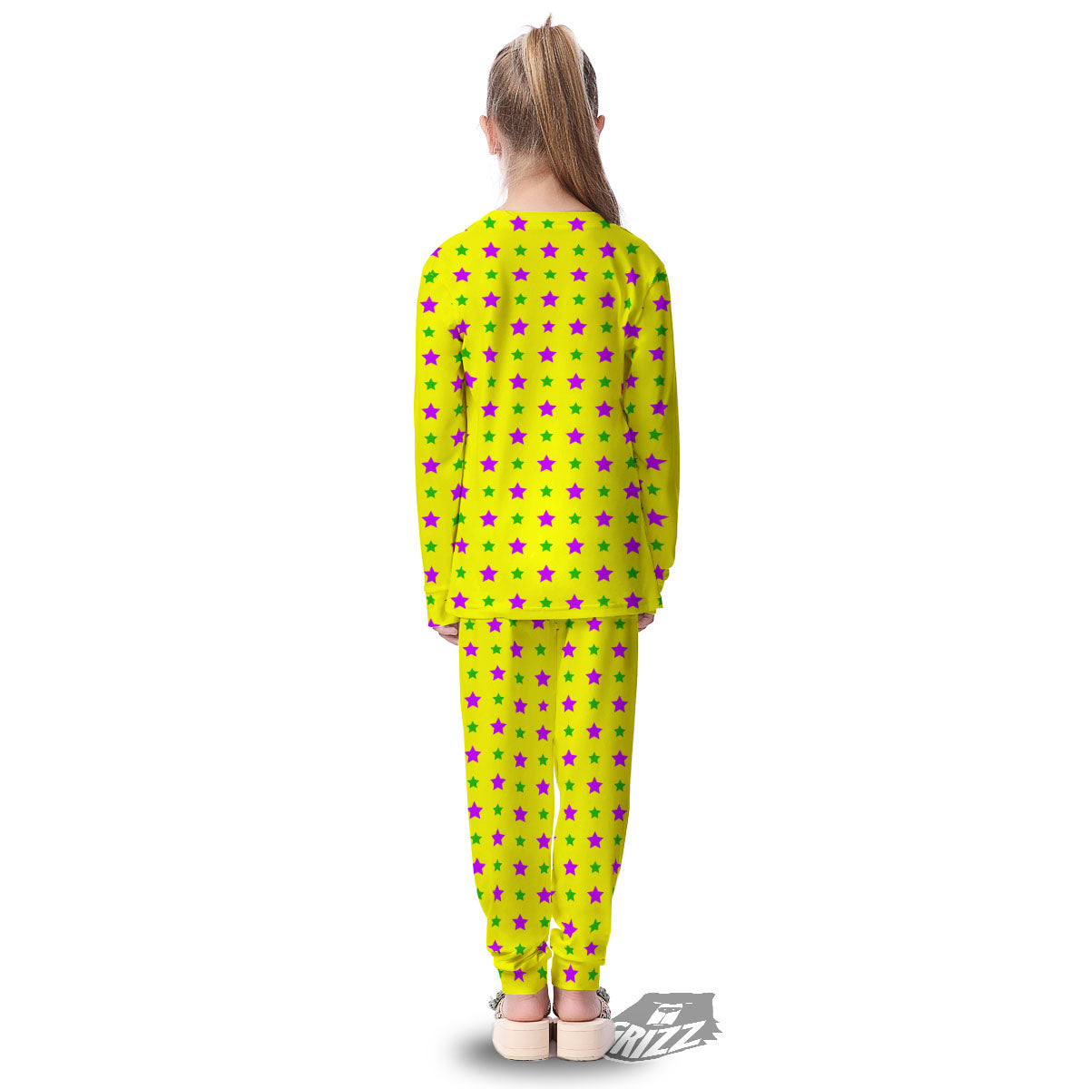 Star Mardi Gras Print Pattern Kid's Pajamas-grizzshop