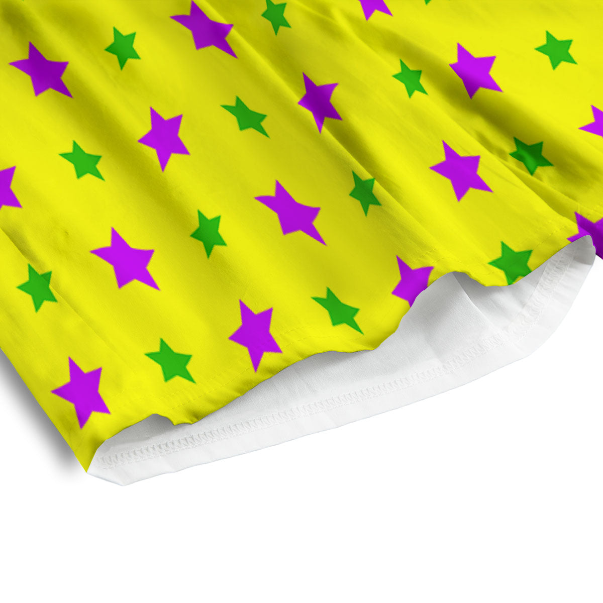 Star Mardi Gras Print Pattern Men's Athletic Shorts