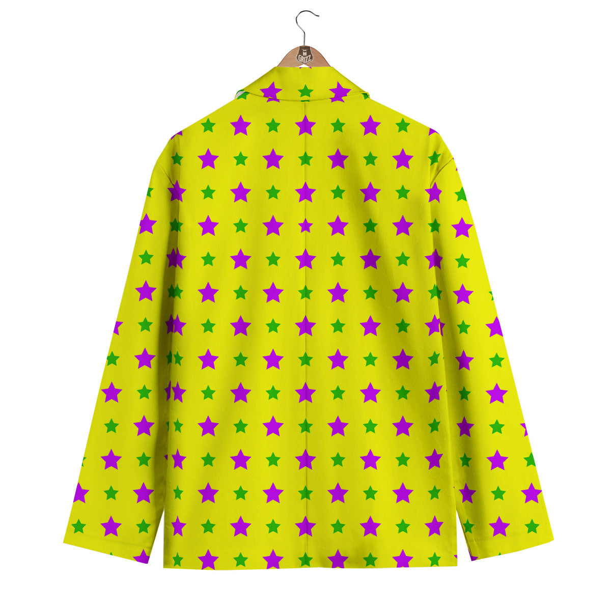 Star Mardi Gras Print Pattern Men's Blazer-grizzshop