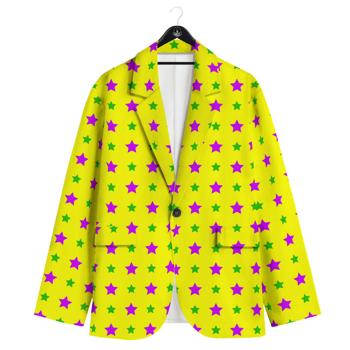 Star Mardi Gras Print Pattern Men's Sport Coat-grizzshop