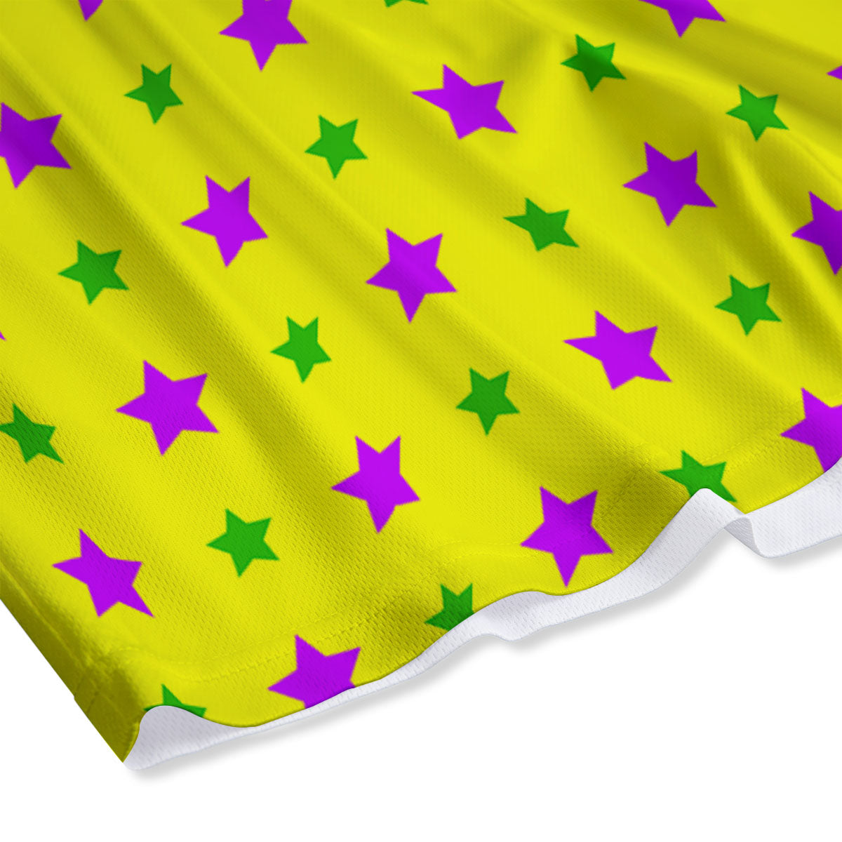 Star Mardi Gras Print Pattern Mesh Shorts