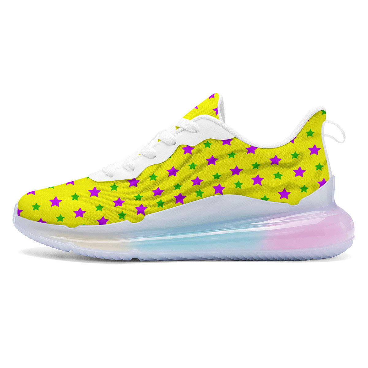 Star Mardi Gras Print Pattern Running Sneakers-grizzshop