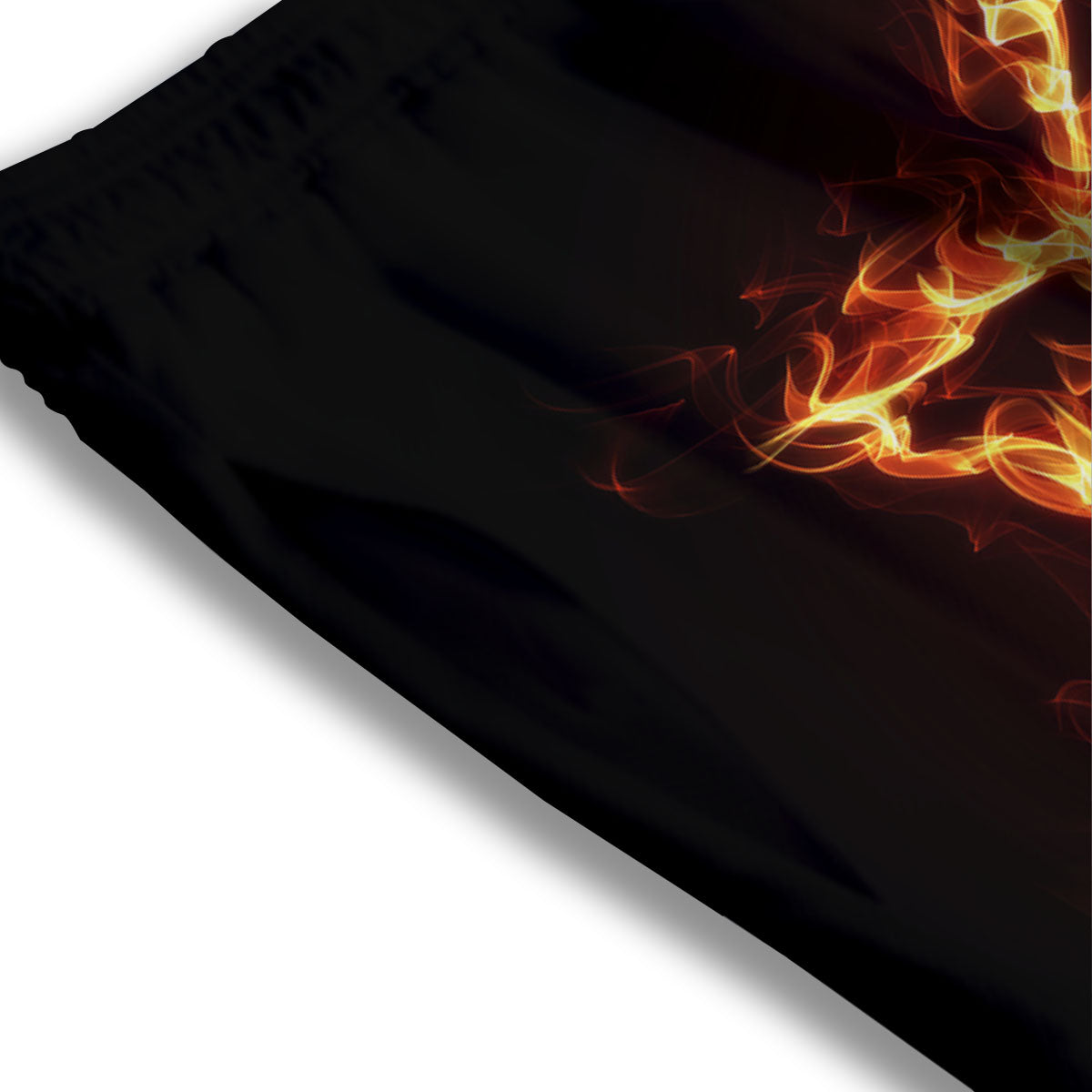 Star Of David Fiery Print Mesh Shorts