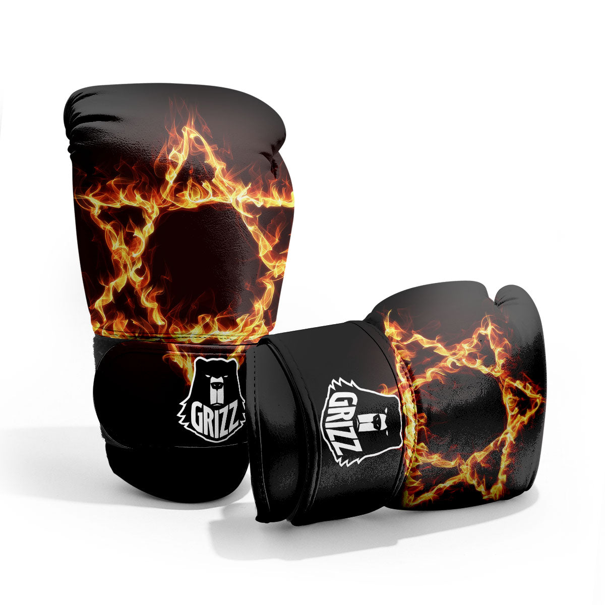Star Of David Fiery Print Pro Boxing Glove