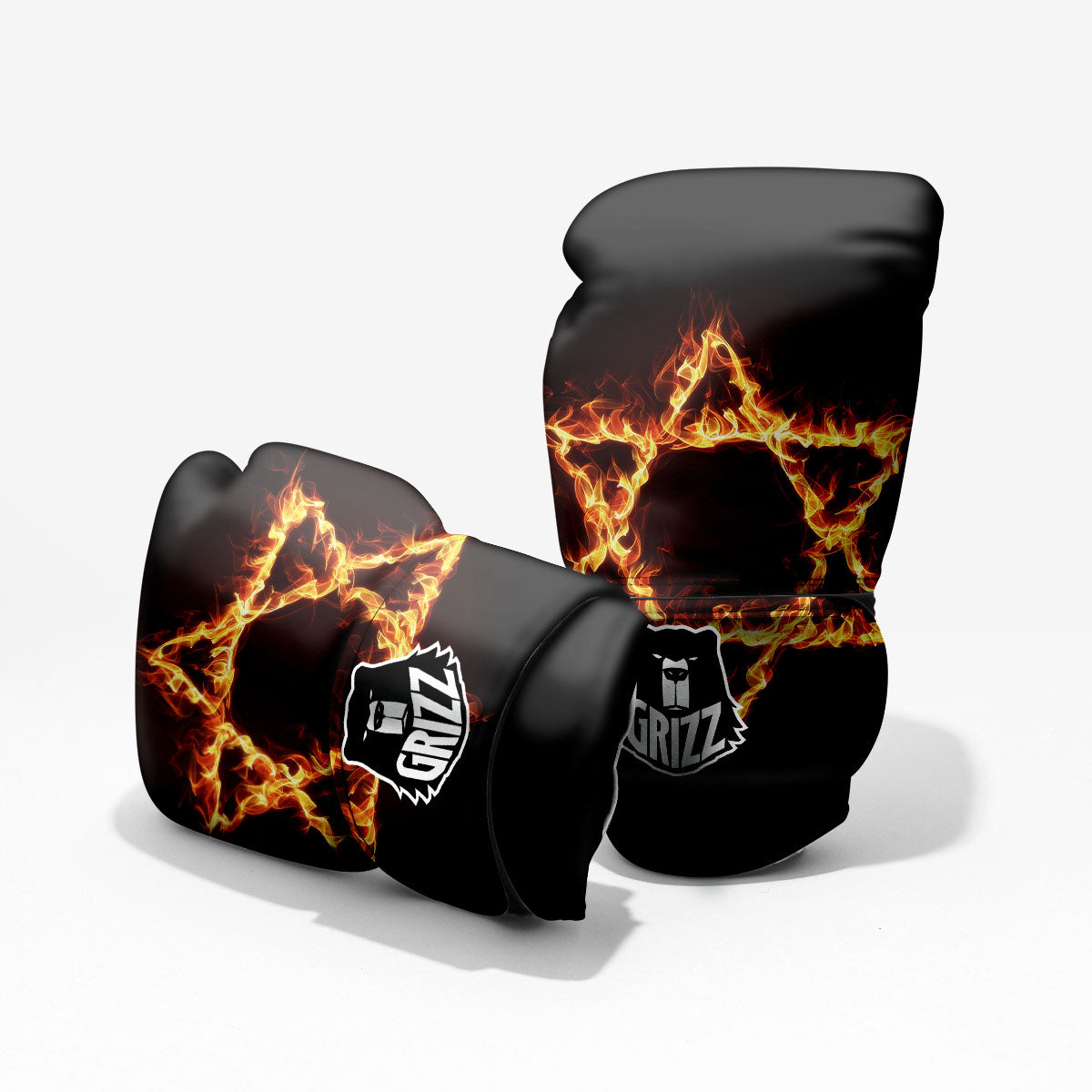 Star Of David Fiery Print Pro Boxing Glove