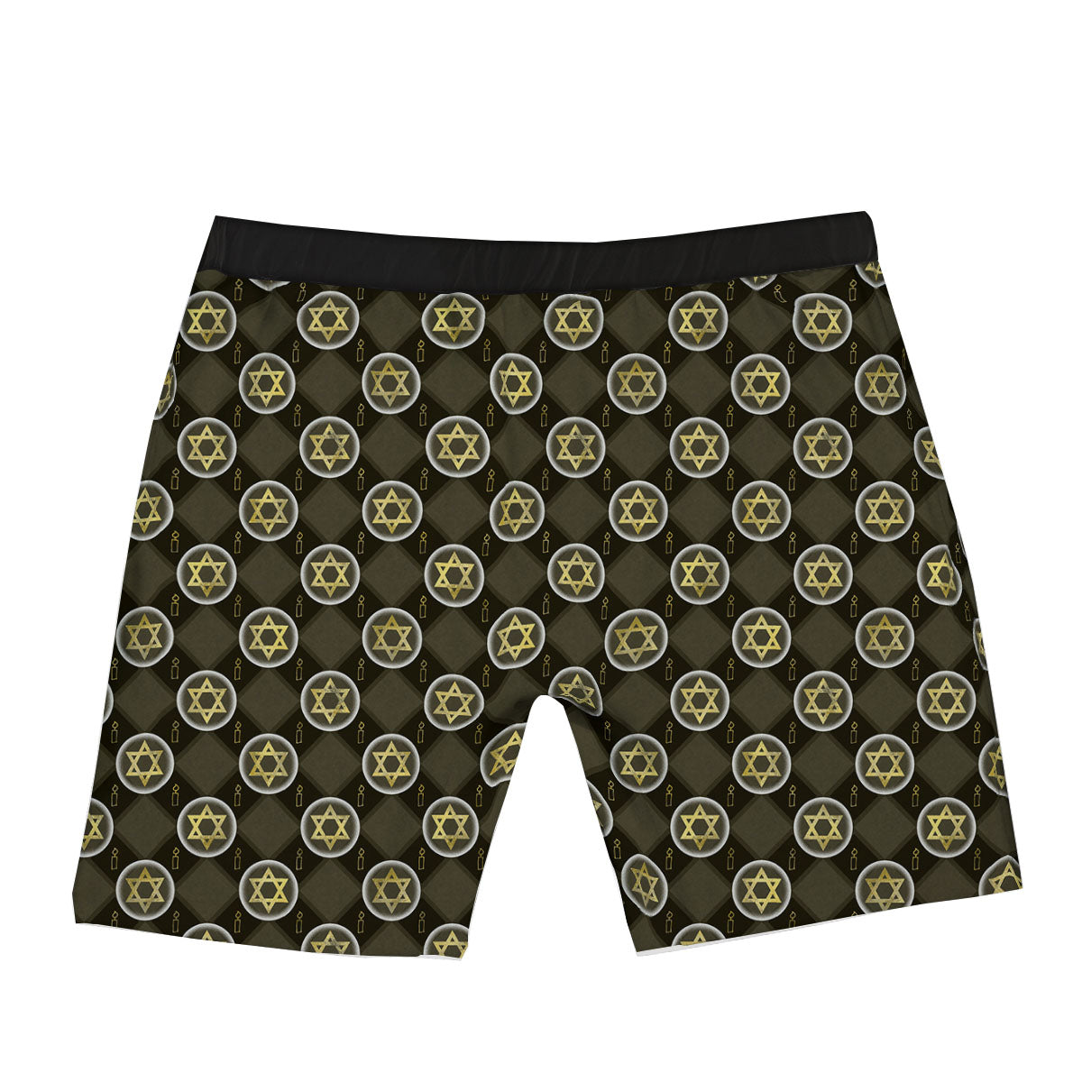 Star Of David Flaming Print Boxer Briefs-grizzshop