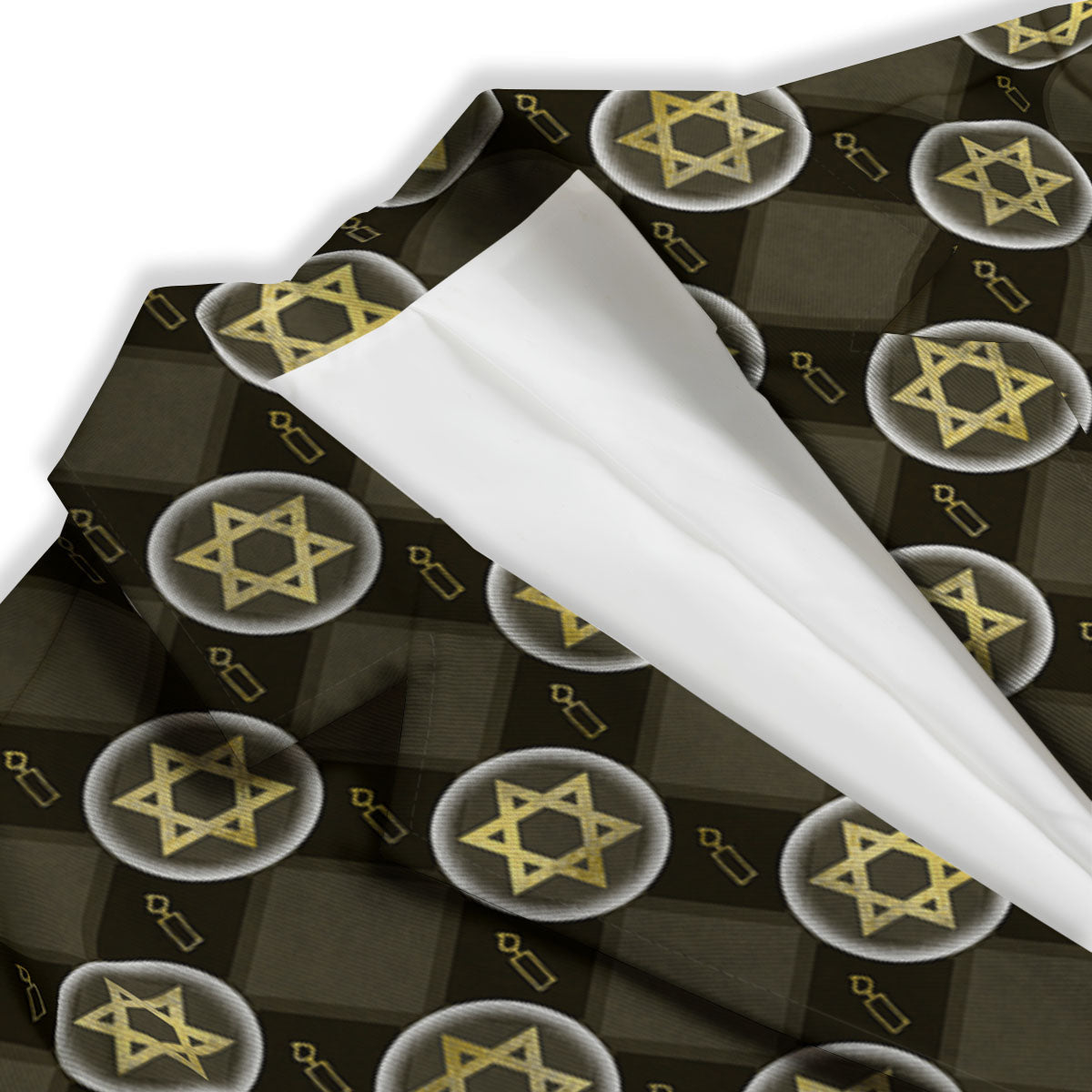 Star Of David Flaming Print Women's Blazer-grizzshop
