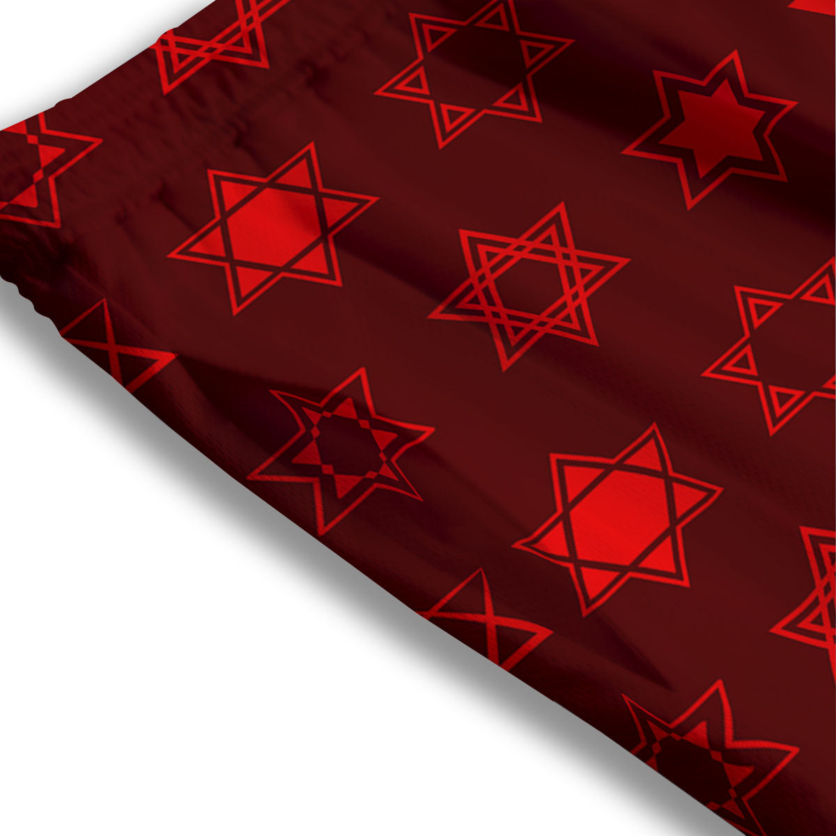 Star Of David Geometric Print Mesh Shorts