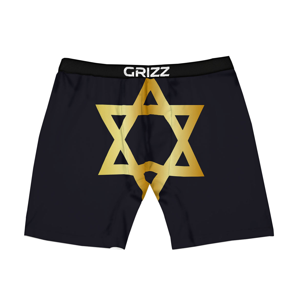 Star Of David Golden Print Boxer Briefs-grizzshop