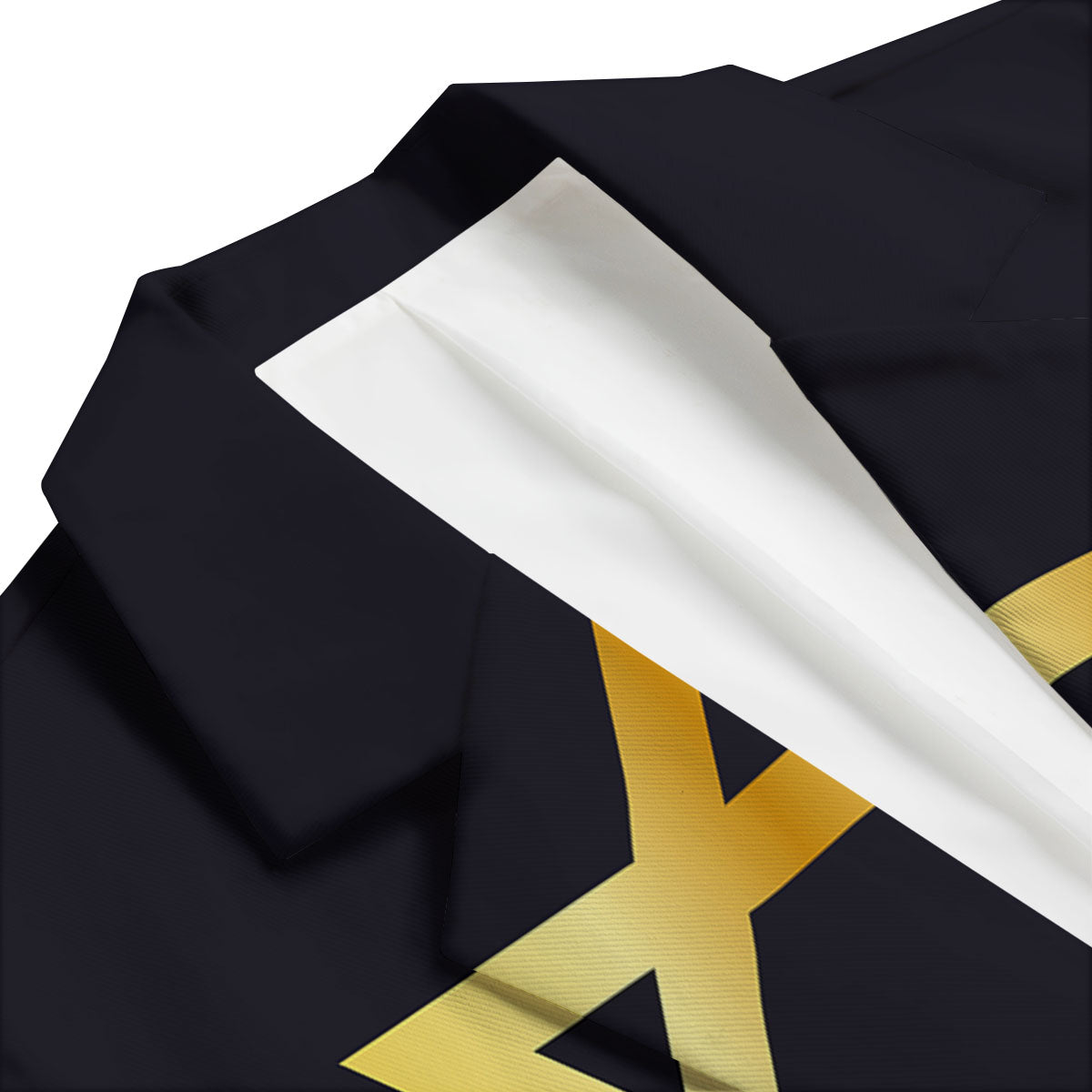Star Of David Golden Print Men's Blazer-grizzshop
