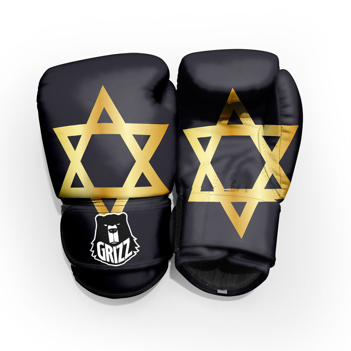 Star Of David Golden Print Pro Boxing Glove