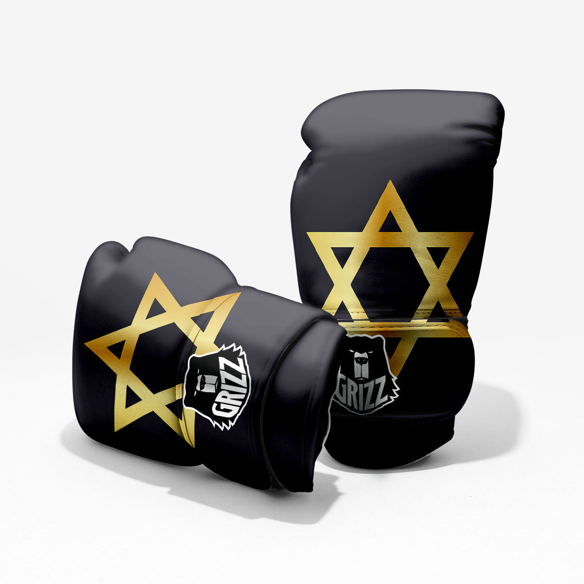 Star Of David Golden Print Pro Boxing Glove