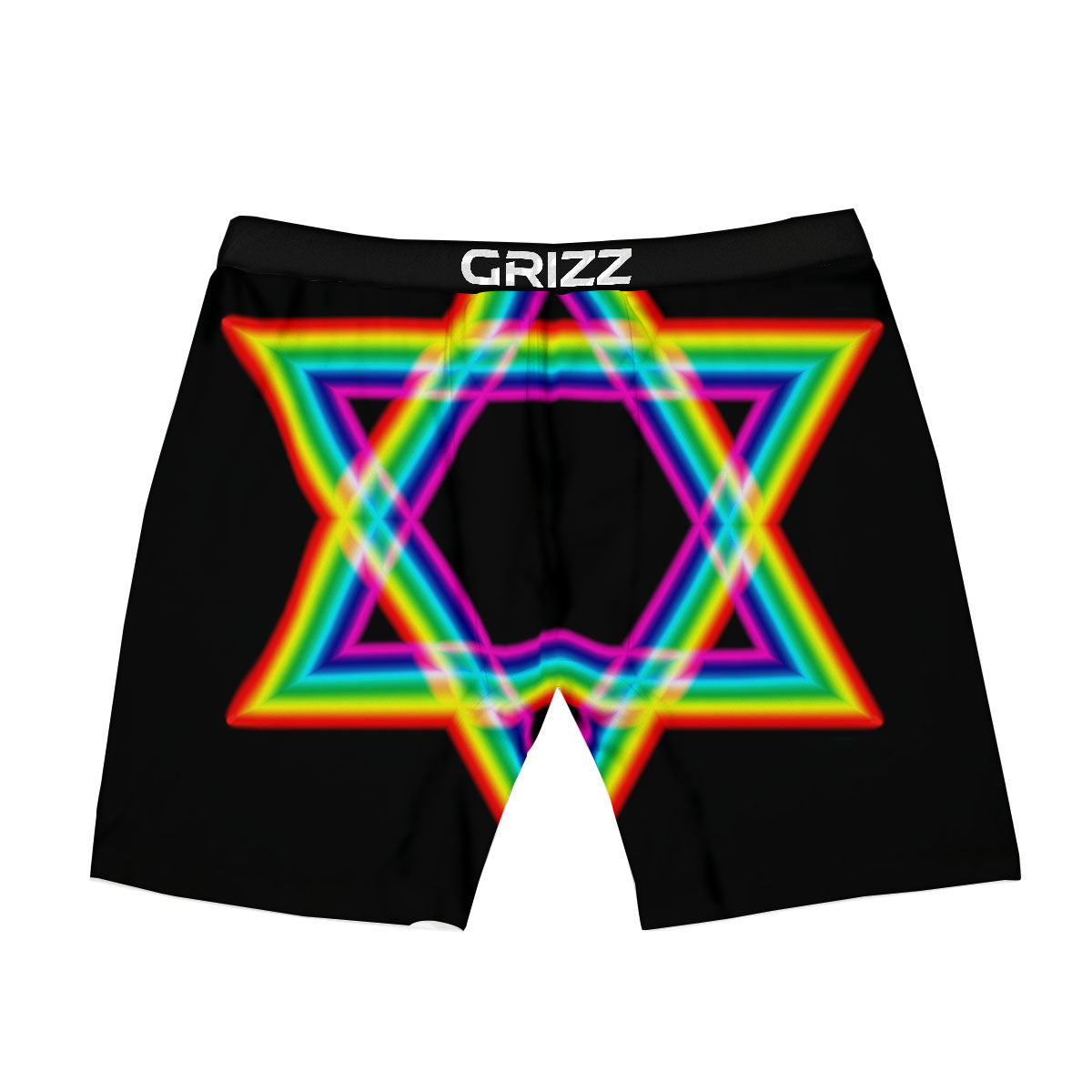 Star Of David Rainbow Print Boxer Briefs-grizzshop