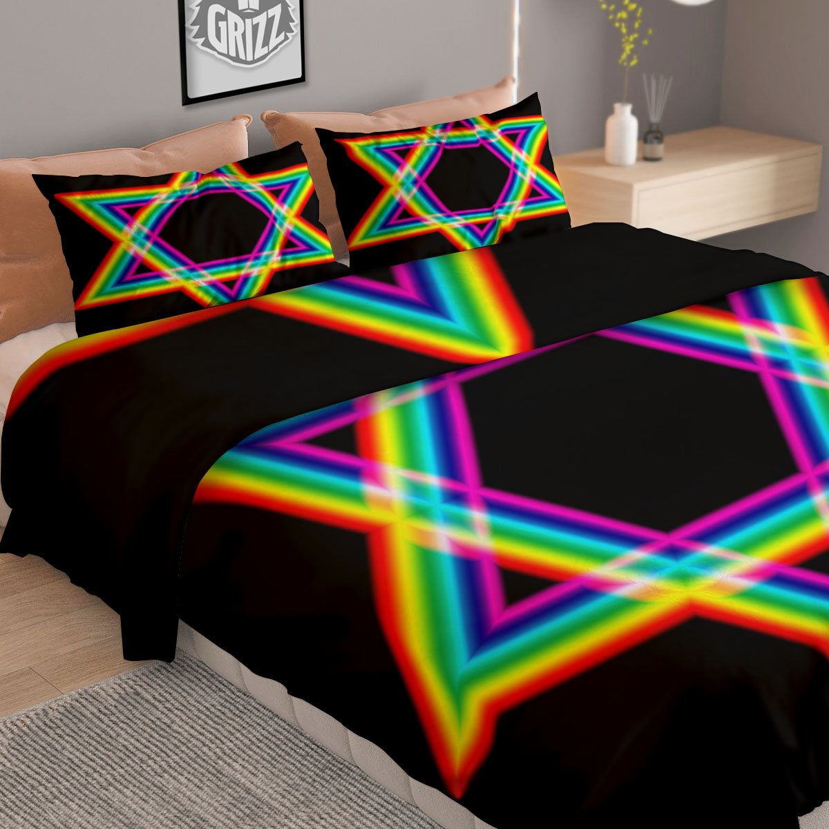 Sun Celestial Vintage Print Duvet Cover Bedding Set