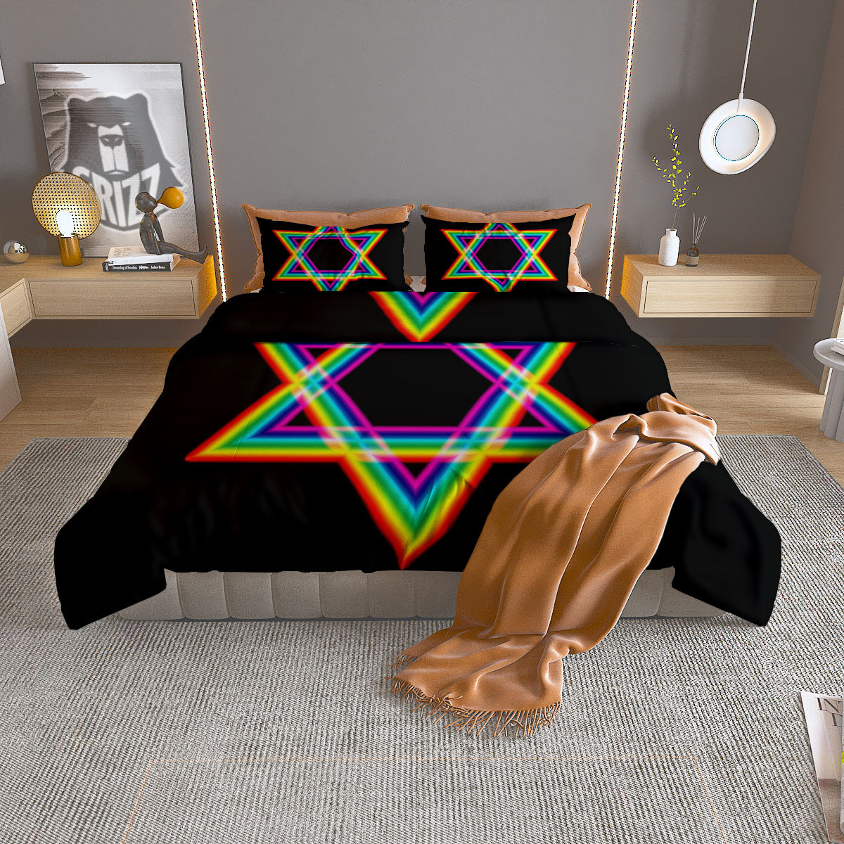 Sun Celestial Vintage Print Duvet Cover Bedding Set