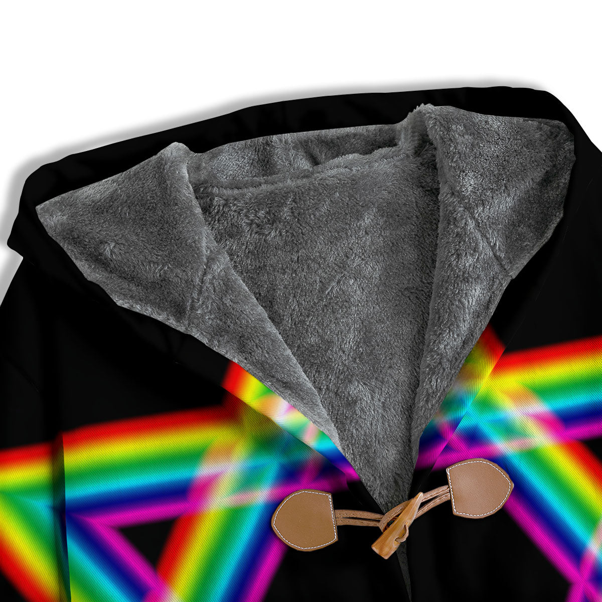 Star Of David Rainbow Print Men's Windbreaker Jacket-grizzshop