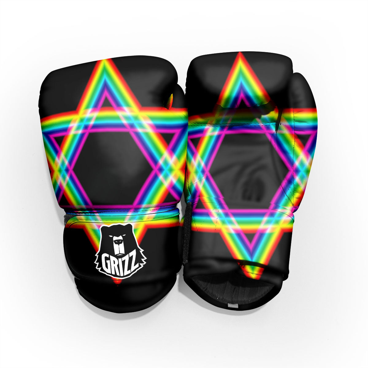 Star Of David Rainbow Print Pro Boxing Glove