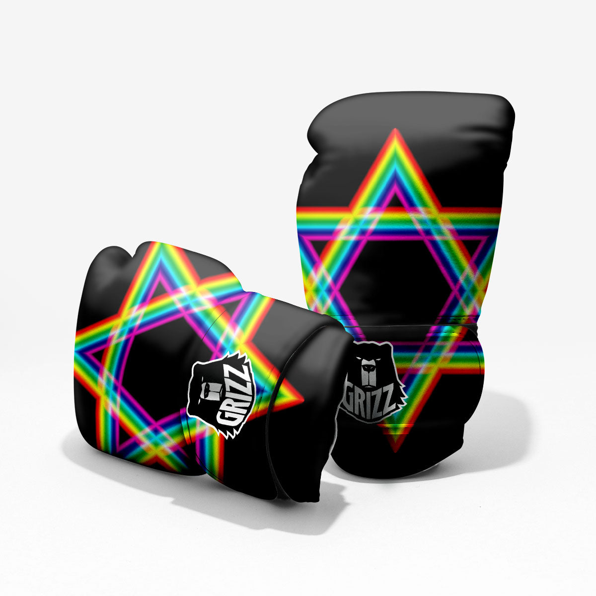 Star Of David Rainbow Print Pro Boxing Glove