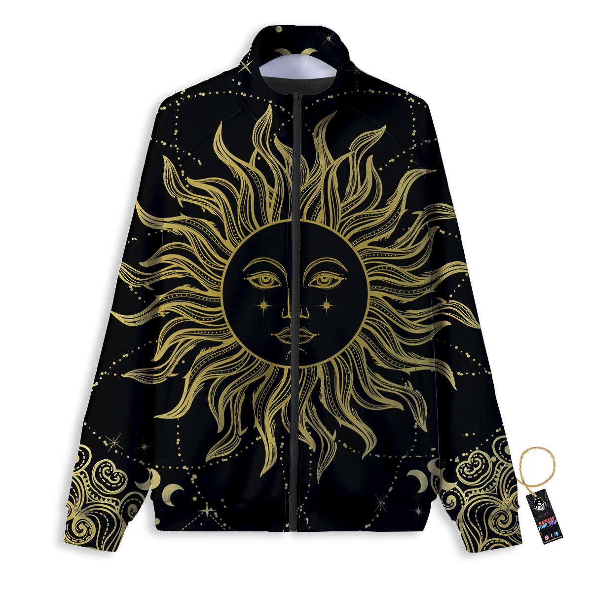 Star Of David Rainbow Print Track Jacket-grizzshop