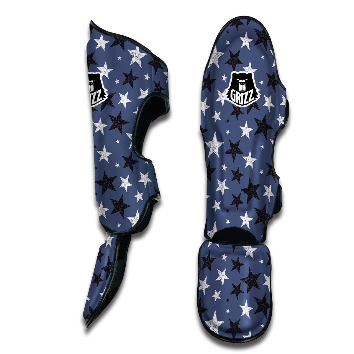 Star Print Pattern Muay Thai Shin Guards-grizzshop