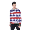 Star USA Patriotic Print Pattern Baseball Jacket-grizzshop