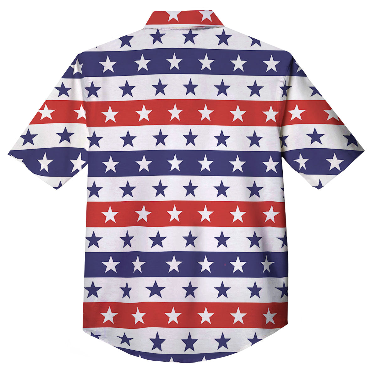 Star USA Patriotic Print Pattern Button Up Shirt-grizzshop