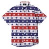 Star USA Patriotic Print Pattern Button Up Shirt-grizzshop