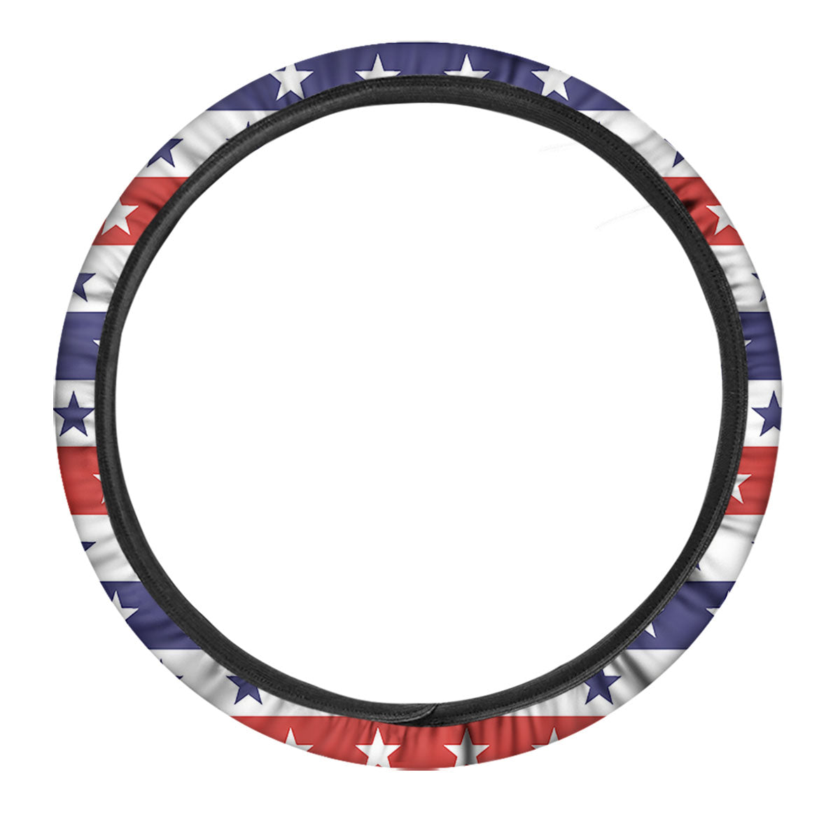 Star USA Patriotic Print Pattern Car Steering Wheel Cover-grizzshop