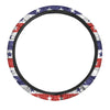 Star USA Patriotic Print Pattern Car Steering Wheel Cover-grizzshop