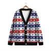 Star USA Patriotic Print Pattern Cardigan-grizzshop